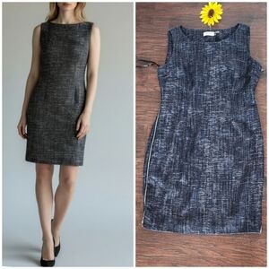 Calvin KLAIN Elegant Black Sleeveless Dress Zipers